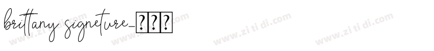 brittany signeture字体转换